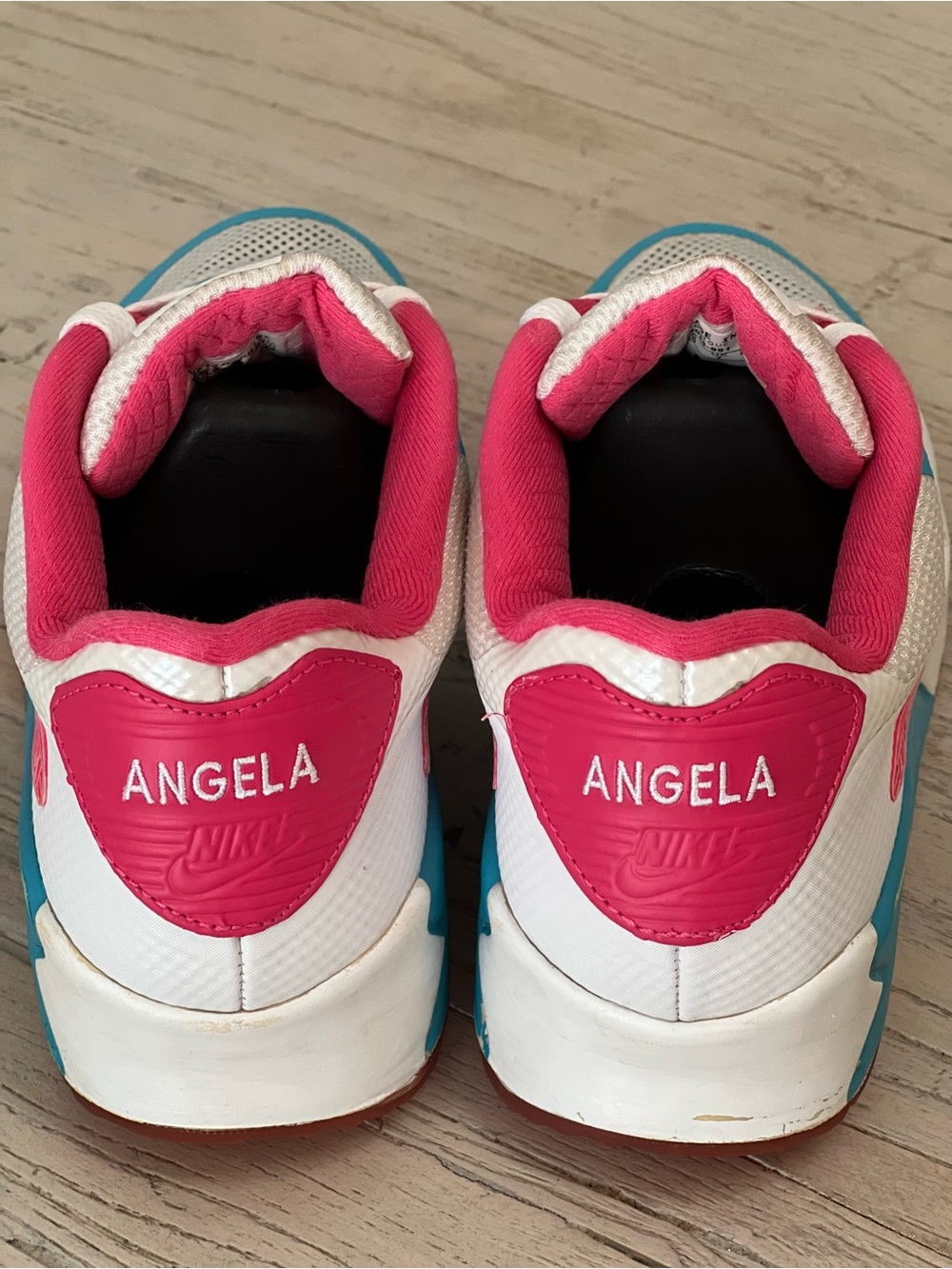 Nike Air Max 90 NikeiD Custom “Angela” Sneakers 488034-991 Women’s 9.5 Rare - Picture 11 of 14